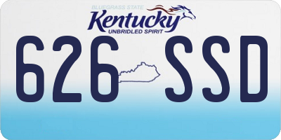 KY license plate 626SSD