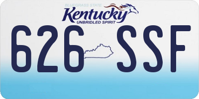 KY license plate 626SSF