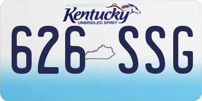 KY license plate 626SSG