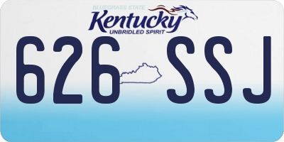 KY license plate 626SSJ