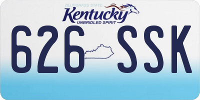 KY license plate 626SSK