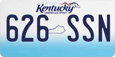 KY license plate 626SSN