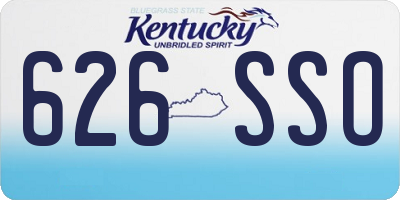 KY license plate 626SSO