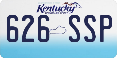 KY license plate 626SSP