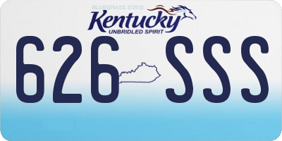KY license plate 626SSS