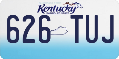 KY license plate 626TUJ