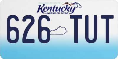 KY license plate 626TUT