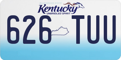 KY license plate 626TUU