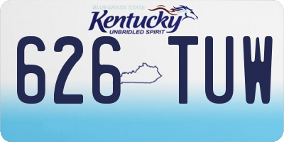 KY license plate 626TUW