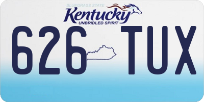 KY license plate 626TUX