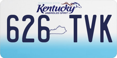 KY license plate 626TVK