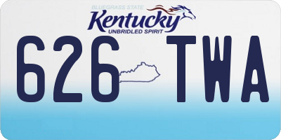 KY license plate 626TWA