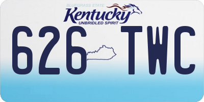 KY license plate 626TWC