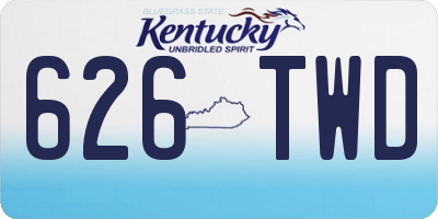 KY license plate 626TWD