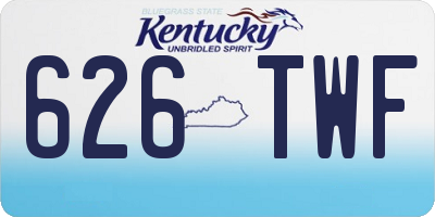 KY license plate 626TWF