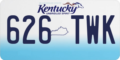KY license plate 626TWK