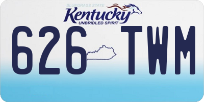 KY license plate 626TWM