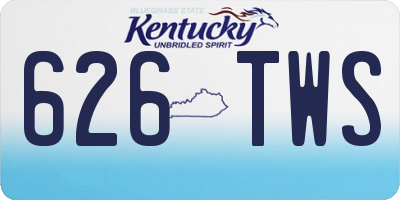 KY license plate 626TWS