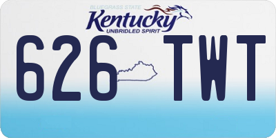 KY license plate 626TWT