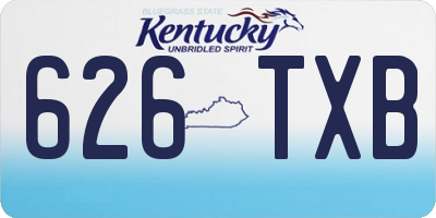 KY license plate 626TXB