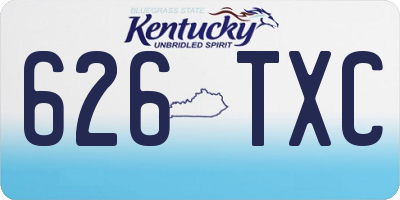 KY license plate 626TXC