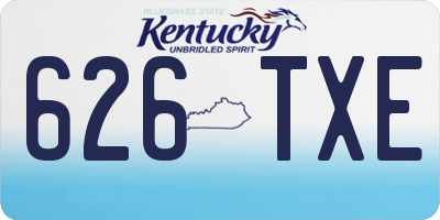 KY license plate 626TXE