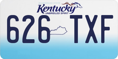 KY license plate 626TXF