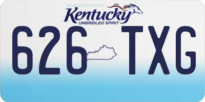 KY license plate 626TXG