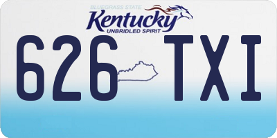 KY license plate 626TXI