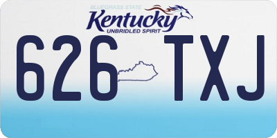 KY license plate 626TXJ