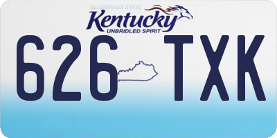 KY license plate 626TXK