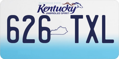 KY license plate 626TXL