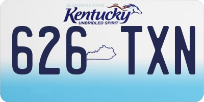 KY license plate 626TXN