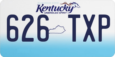 KY license plate 626TXP