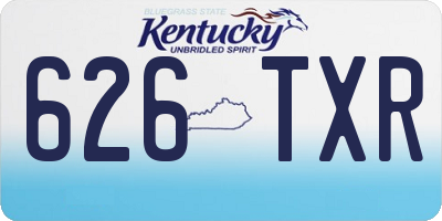 KY license plate 626TXR