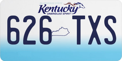 KY license plate 626TXS