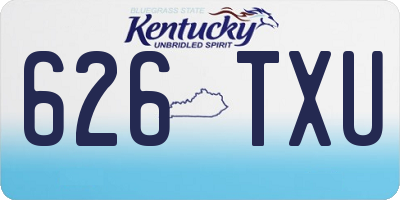 KY license plate 626TXU
