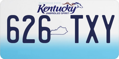 KY license plate 626TXY