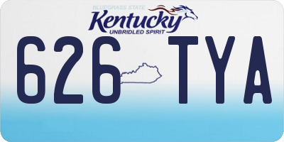 KY license plate 626TYA