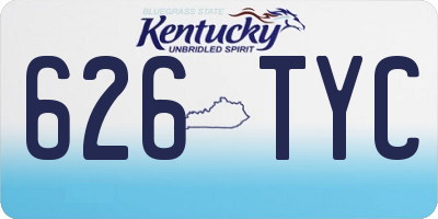 KY license plate 626TYC