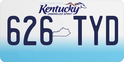 KY license plate 626TYD