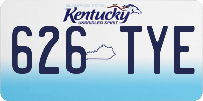 KY license plate 626TYE