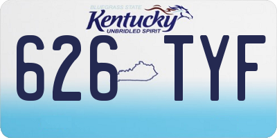 KY license plate 626TYF