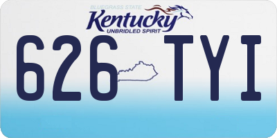 KY license plate 626TYI