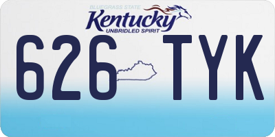 KY license plate 626TYK