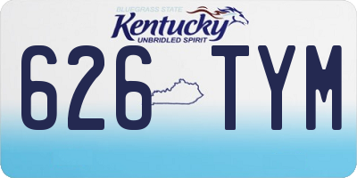 KY license plate 626TYM