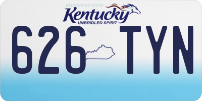 KY license plate 626TYN