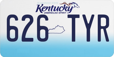 KY license plate 626TYR
