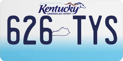 KY license plate 626TYS