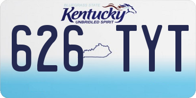 KY license plate 626TYT